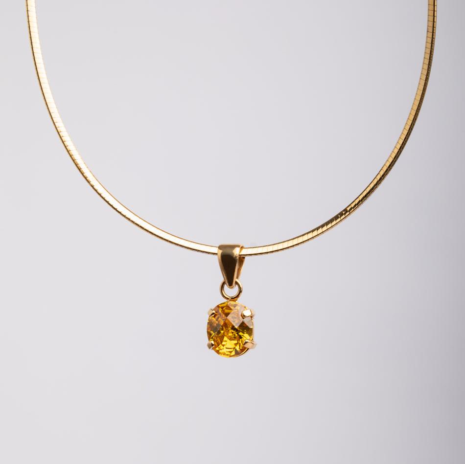 Yellow Topaz Pineapple-Cut Set