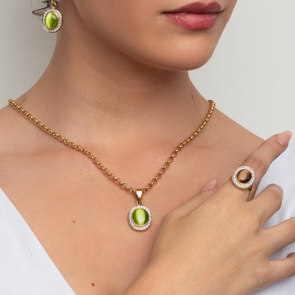 Green Tiger Stone Pendant