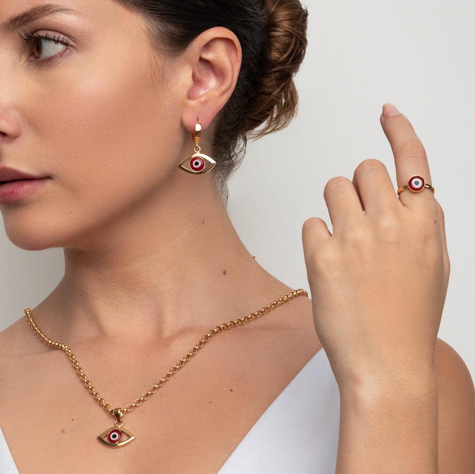 Red Courage Earrings