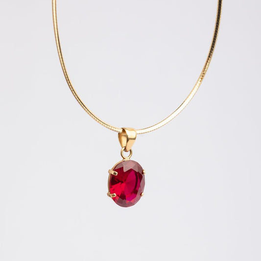 Bold Garnet Pendant