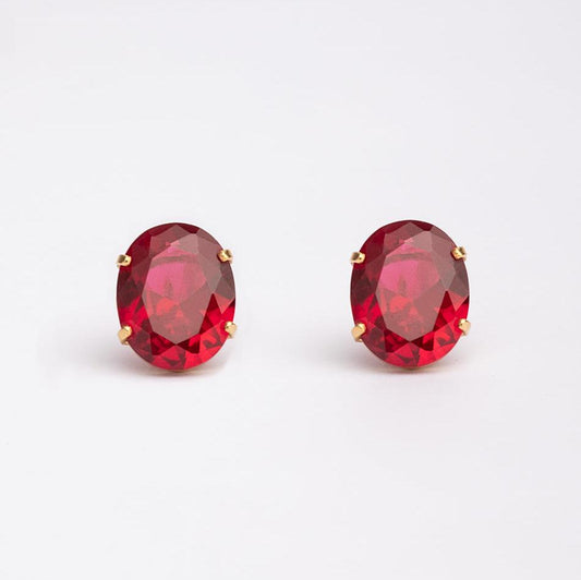 Bold Garnet Earrings