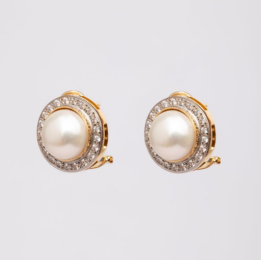 Pearl Halo Earrings