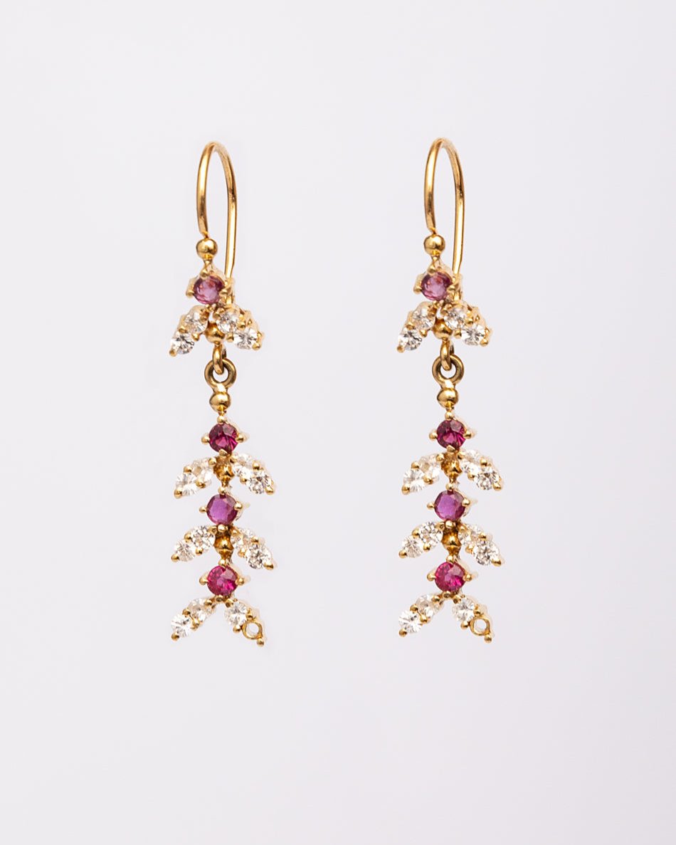 Ruby Cascade Drops Earrings