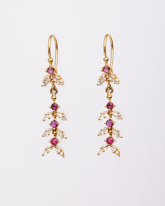 Ruby Cascade Drops Earrings