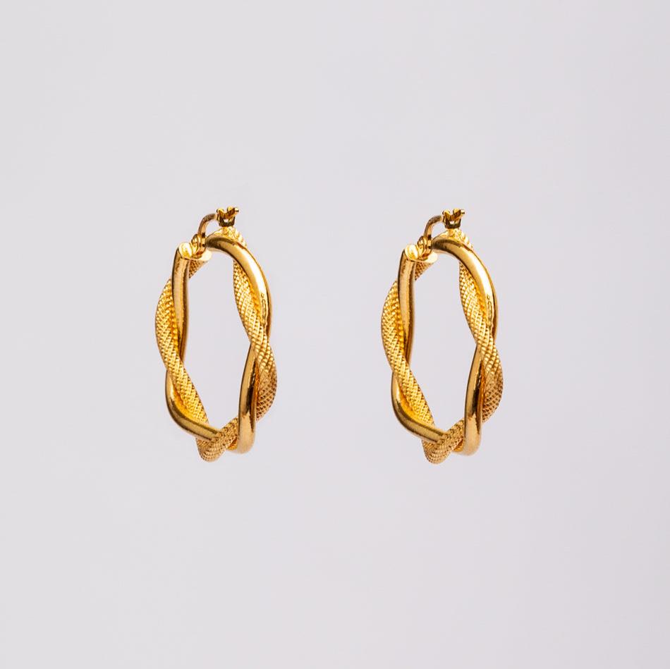 Twisted Italian Hoop Earrings