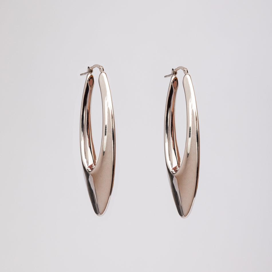 White Gold Hoops