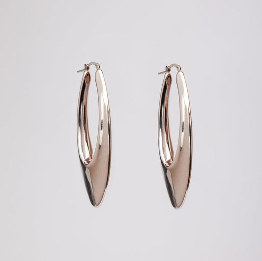 White Gold Hoops