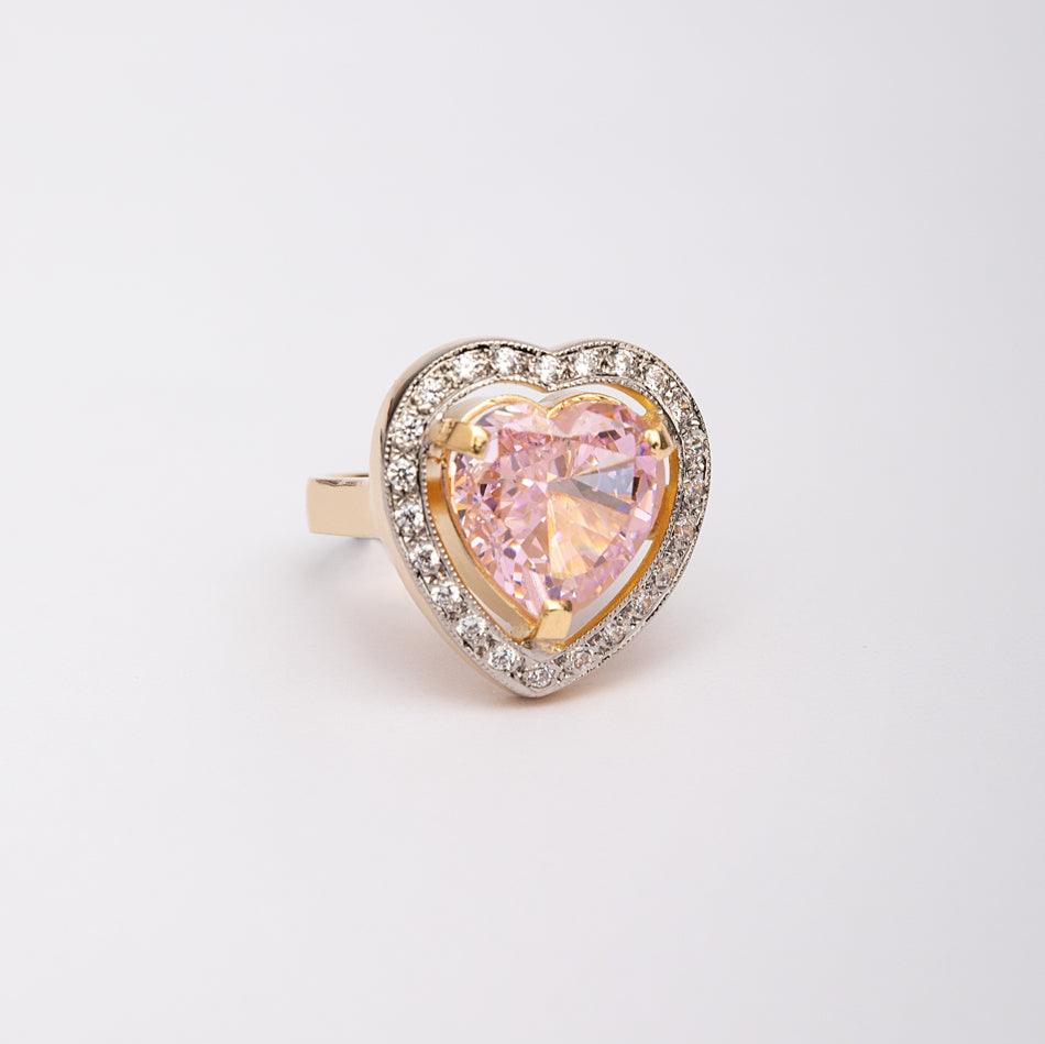 Morganite Heart Ring