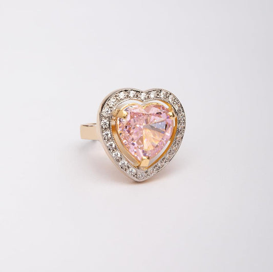 Morganite Heart Ring