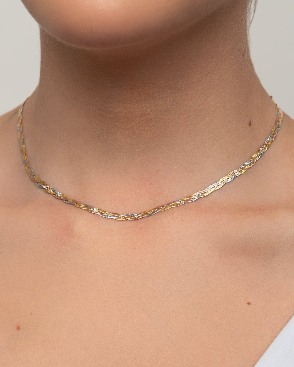 Golden Braid Necklace