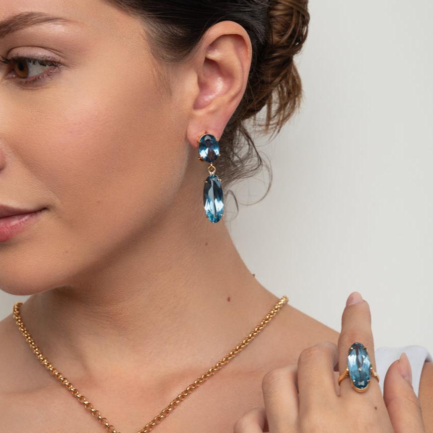 Aquamarine Dangle Earrings